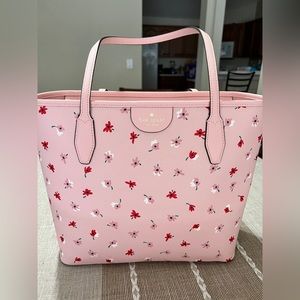 Kate Spade Lori Ditsy Buds Pink Large Spring Tote